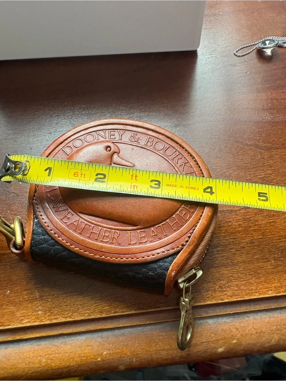 Dooney & Bourke Tan Embossed Duck Leather Patch Wallet